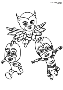 Desenho Pj Mask Para Colorir