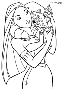 Dibujo de Pocahontas para colorear