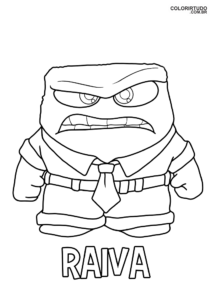 Dessin en colère amusant à colorier