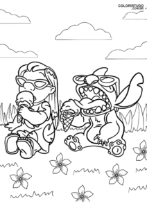 Desenho Stitch E Lilo