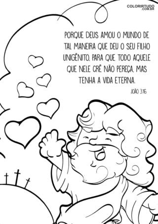 Dibujos bíblicos para colorear con versos