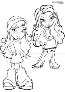 Figura Bratz para pintar e imprimir