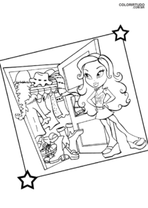 Figura de Bratz para pintar e imprimir