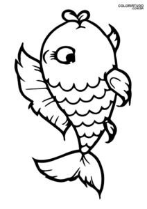Página para colorear de peces