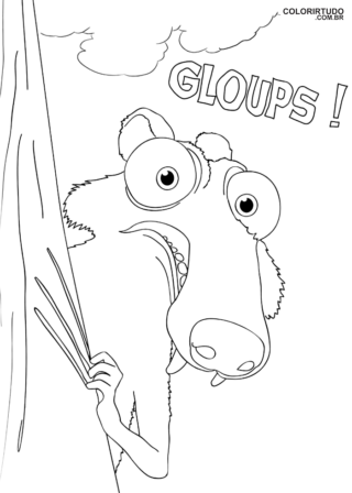 Figura Era Do Gelo De Pintar E Imprimir