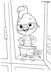 Chicken Little Figur zum Ausmalen und Ausdrucken