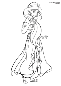 Figura para colorear de Jazmín
