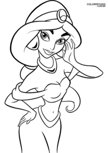 Figura de Jazmín para colorear e imprimir