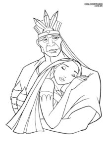 Figura de colorear de Pocahontas