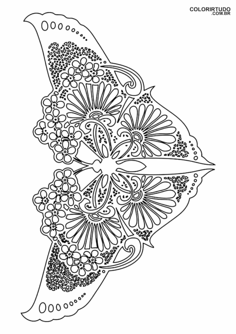Flores E Borboletas Para Colorir