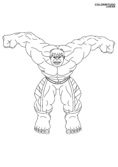 Hulk Para Colorir E Imprimir