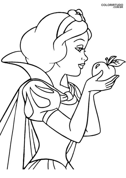 Imagem Da Branca De Neve Para Colorir