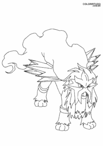 Imagem Entei Pokemon Para Colorir