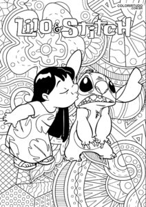 Imagen de Lilo y Stitch para colorear e imprimir