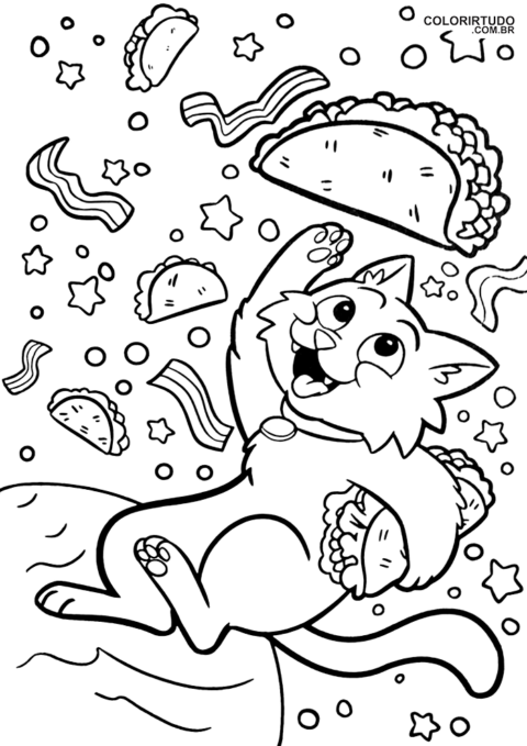 Imagens Gatos Para Colorir