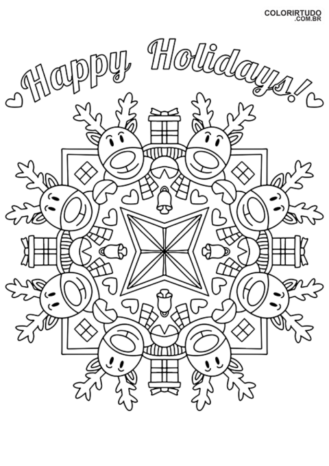 Christmas Mandala To Color And Print