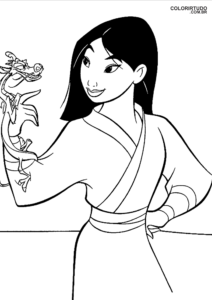 Mulan et Mushu à imprimer