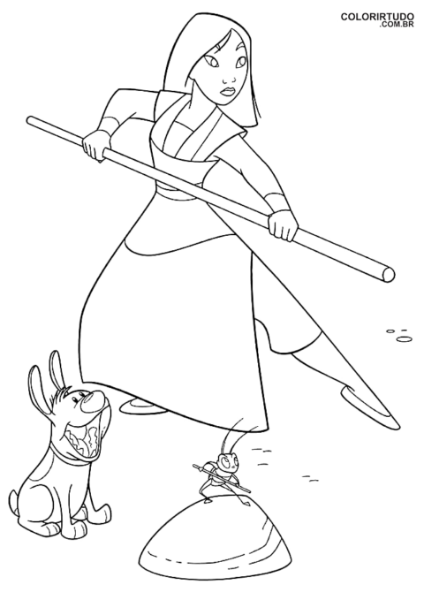 Mulan Princesa De Colorir