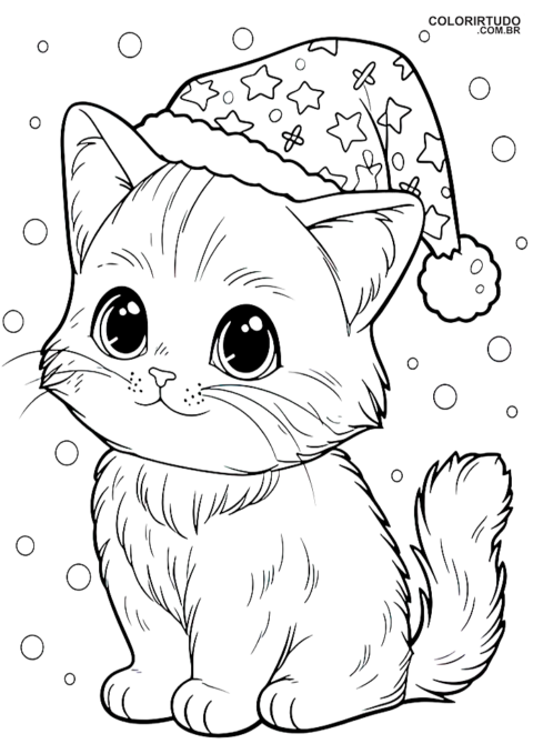 Para Colorir Gatinho