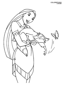 Pocahontas para colorear e imprimir