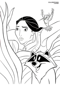 Páginas para colorear de Pocahontas