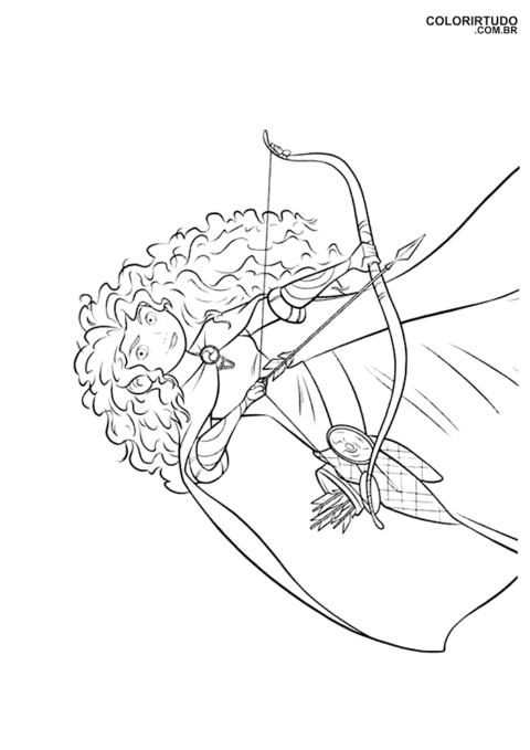 Princesa Merida Desenho Valente De Colorir E Imprimir