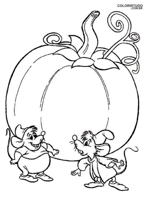Cinderella Mice Coloring Pages