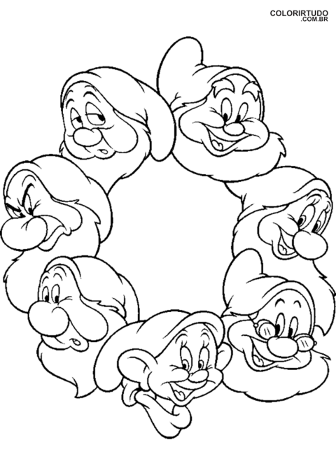 Sete Anoes Para Colorir