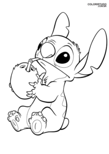 Página para colorear de Stitch