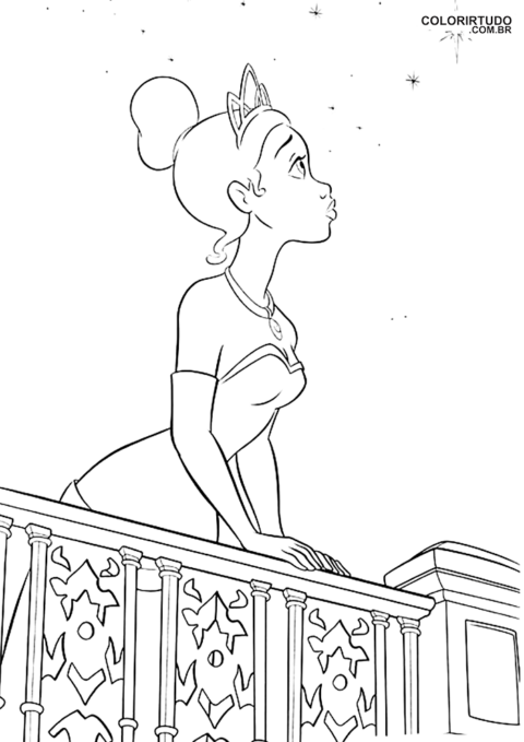 Tiana Princesa Para Pintar E Imprimir
