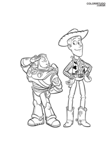 Buzz E Woody Para Colorir