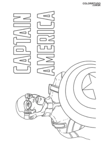 Capitao America De Desenho Para Pintar