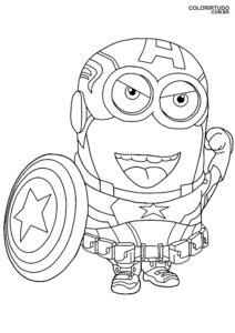 Capitán América dibujo para pintar