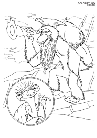 draft The ice age coloring page