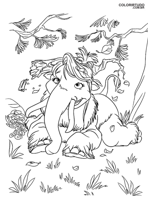 Dibujo de Edad de Hielo Borrador para color