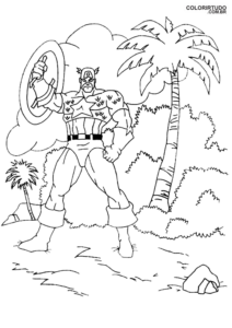 Dibujos para colorear de Capitán América 1