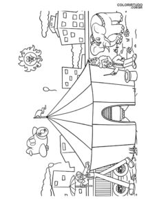 Dessin de cirque à colorier