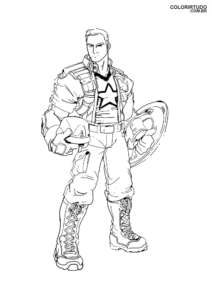 Desenho Do Capitao America Para Colorir