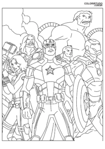Dibujo de Capitán América para imprimir y colorear