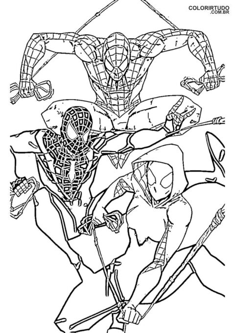Spider-Man Beyond The Spider-Verse Coloring Page 1