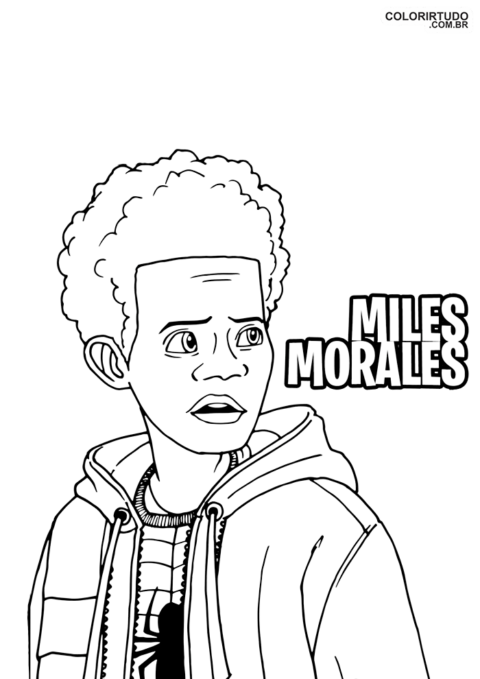 Spider-Man Into the Spider-Verse Coloring Page