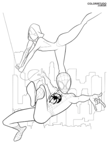 Spider-Man beyond the spider-verse coloring page