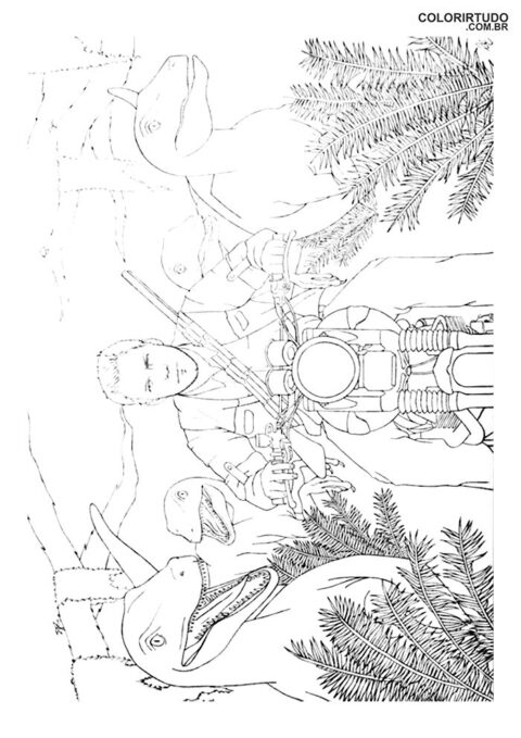 Jurassic Park coloring page
