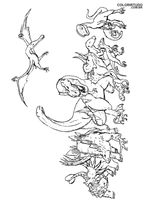 Jurassic Park drawing to color