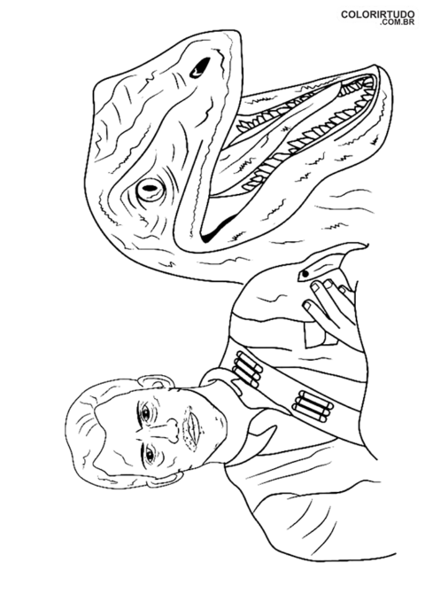 Jurassic Park drawing To paint and print