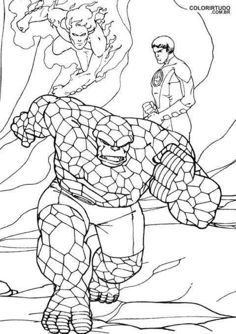 Fantastyczna czwórka rysunek do wydrukowania