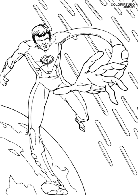 Fantastyczna czwórka rysunek do malowania