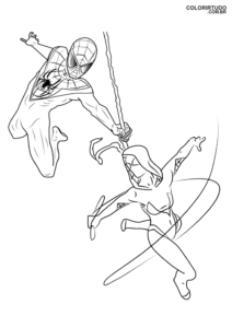 Spider-Man drawing beyond the spider-verse to color and print