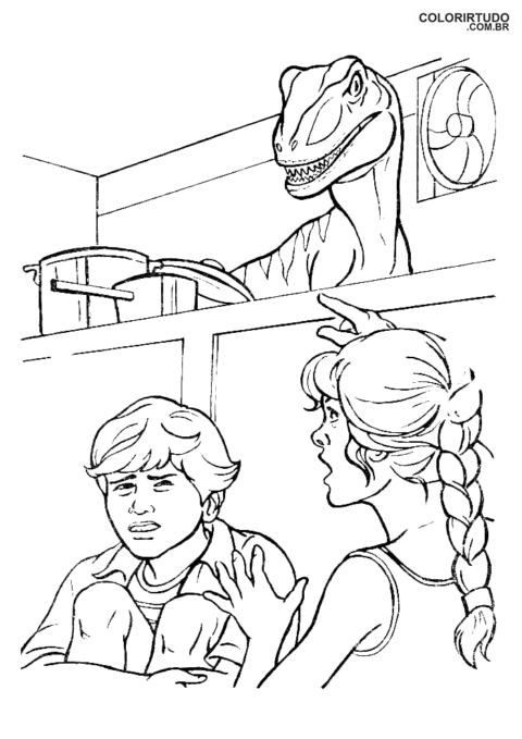 Jurassic Park coloring page to print and print