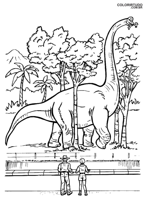 Jurassic Park rysunek do malowania